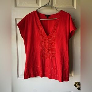 J.Crew Vibrant Red Top